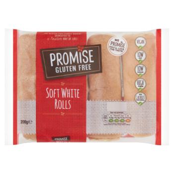Promise Gluten Free Soft White Rolls 200g
