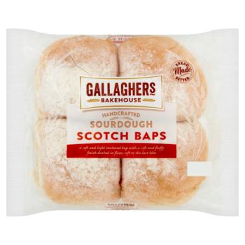 Gallaghers Bakehouse Handcrafted Sourdough Scotch Baps 280g