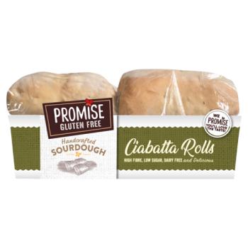 Promise Gluten Free Handcrafted Sourdough Ciabatta Rolls 240g
