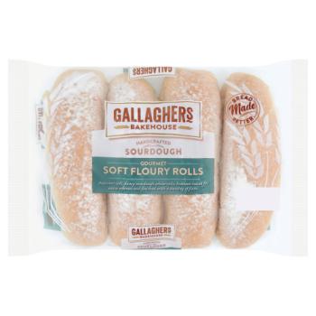 Gallaghers Bakehouse Gourmet Soft Floury Rolls 320g