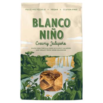 Blanco Nino Creamy Jalapeno White Corn Tortilla Chips Retail 12 x 170g (2.04Kg)