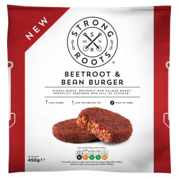Strong Roots Beetroot & Bean Burger 450g