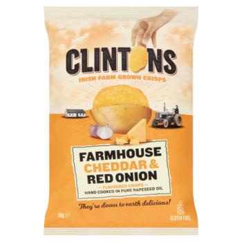 Clintons Farmhouse Cheddar & Red Onion Flavoured Crisps 50g