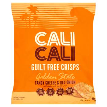 Cali Cali Guilt Free Crisps Golden State Tangy Cheese & Red Onion 84g