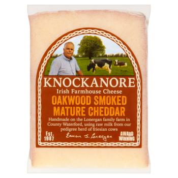 Knockanore Irish Farmhouse Cheese Oakwood Smoked Mature Cheddar 150g