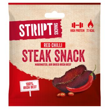 Stript Snacks Marinated & Air-Dried Steak Snack Red Chilli 25g