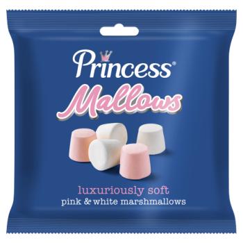 Princess Mallows Pink & White Marshmallows 130g