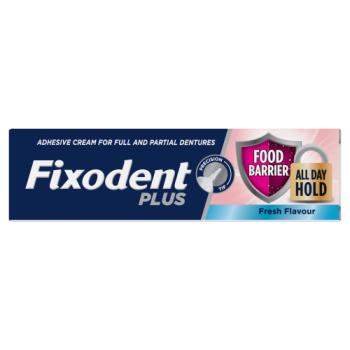 Fixodent Plus Food Barrier Denture Adhesive Fresh Flavour 40g