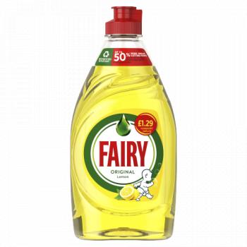 Fairy Lemon Washing Up Liquid with LiftAction 433ml