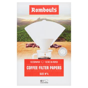Rombouts 40 Coffee Filter Papers Size No. 4