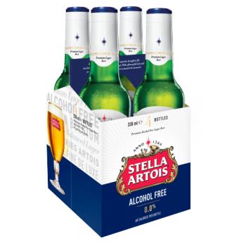 Stella Artois Alcohol Free Lager Bottles 4 x 330ml