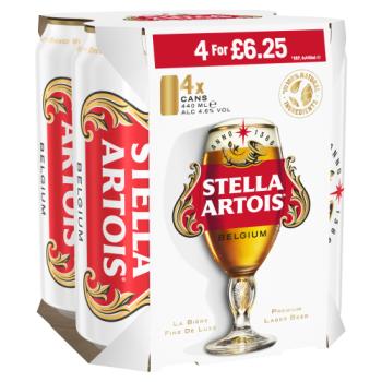 Stella Artois Belgium Premium Lager Beer 4 × 440ml