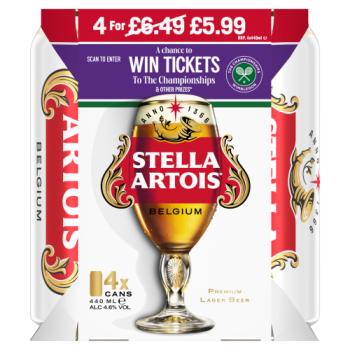 Stella Artois Belgium Premium Lager Beer 4 x 440ml