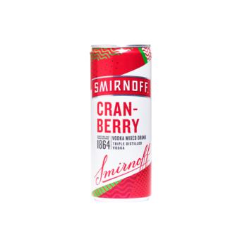 Smirnoff No.21 Vodka and Cranberry 5% vol Ready to Drink Premix 250ml Can