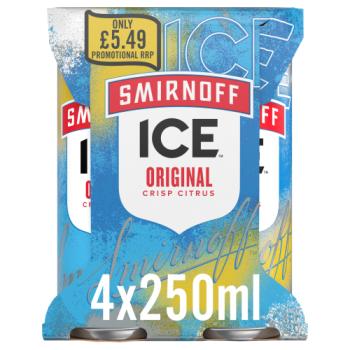 Smirnoff Ice Original 4% vol Ready To Drink 4x250ml Can PMP