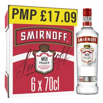 Smirnoff No. 21 Vodka 37.5% vol 70cl PMP £17.09