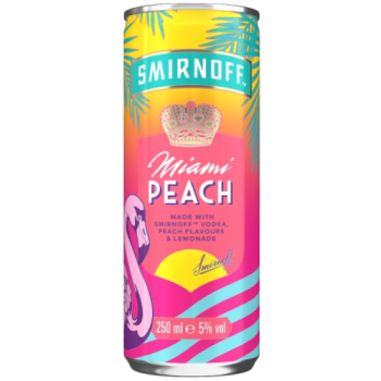 Smirnoff Miami Peach & Lemonade Ready to Drink 5% vol 250ml