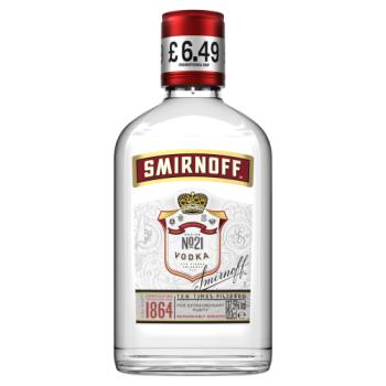 Smirnoff No. 21 Vodka 37.5% vol 20cl Bottle PMP £6.49