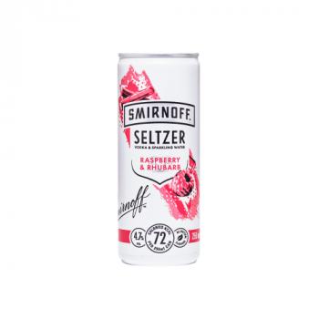 Smirnoff Seltzer Raspberry & Rhubarb Ready to Drink Premix Can 250ml