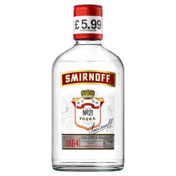 Smirnoff No.21 Vodka 20cl PMP £5.99 - Bottle