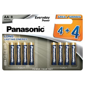 Panasonic Everyday Power AA Batteries Alkaline 8pk 4+4F