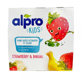 Alpro Kids Strawberry & Banana Yogurt 4pk 