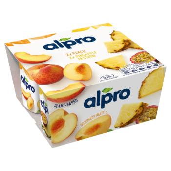 Alpro Peach & Pineapple-Passion Fruit Yoghurt Alternative 4x125g