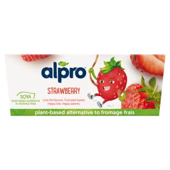 Alpro Kids Strawberry Alternative to Fromage Frais 4 x 50g