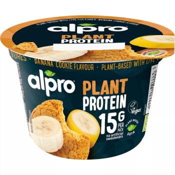 Alpro 15g High Protein Banana Cookie Dairy Free Soya Yoghurt Alternative 200g