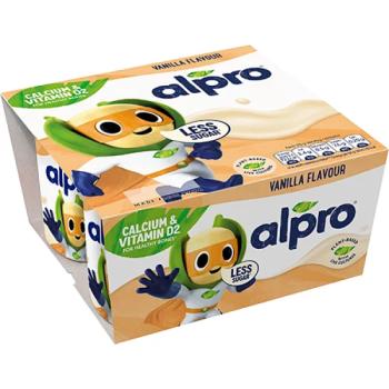 Alpro Kids Vanilla Soya Dairy Free Yoghurt Alternatives 4x115g