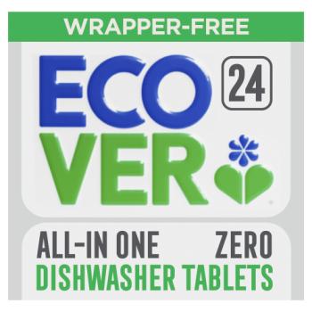 Ecover 24 All in One Zero Wrapper-Free Dishwasher Tablets 0.42kg