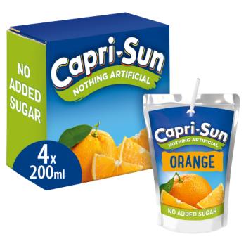 Capri-Sun No Added Sugar Orange 4 x 200ml