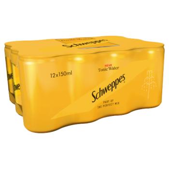 Schweppes Tonic Water 12x150ml Can