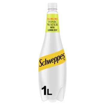 Schweppes Slimline Indian Tonic Water with Lemon Zest 1L