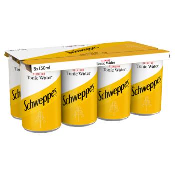 Schweppes Slimline Tonic Water 8 x 150ml