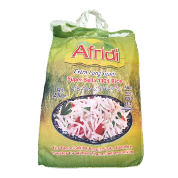 Afridi Extra Long Grain Super Sella 1121 Rice 2kg 
