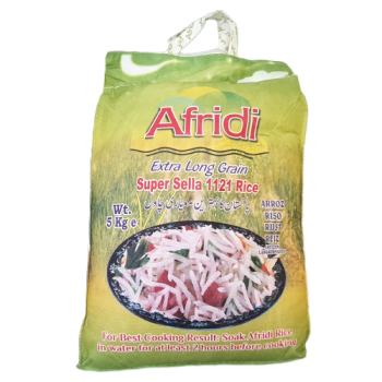 Afridi Extra Long Grain Super Sella 1121 Rice 5kg 