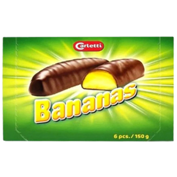 Carletti 6 Chocolate Bananas 150g 
