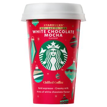 Starbucks Holiday Edition White Chocolate Mocha Flavour Chilled Coffee 220ml