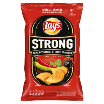 Lay's Strong Chilli & Lime Flavored Thick Sliced Potato Crisps 130 g