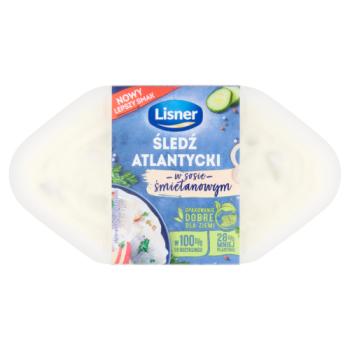 Lisner Marinated, Sliced Herring Skinless Fillets in Cream Sauce 280g