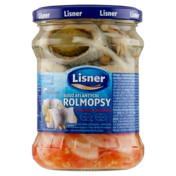 Lisner Atlantic Herring Rollmops in Vinegar Marinade 400 g