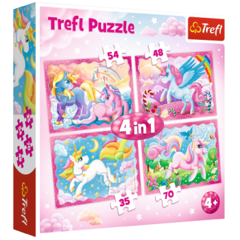 Trefl 4 in 1 Unicorn Puzzle 4+ Years 