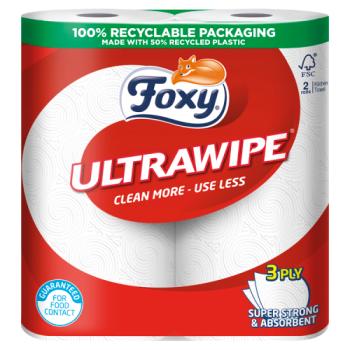 Foxy Ultrawipe 3 Ply Kitchen Towel 2 Rolls