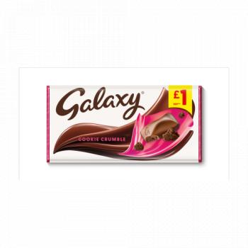 Galaxy Cookie Crumble Chocolate £1 Pmp Bar 114g