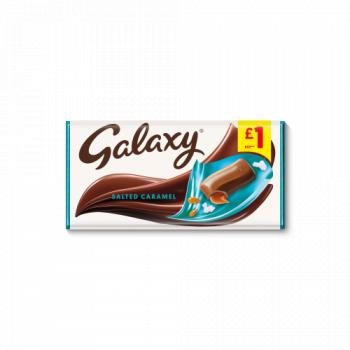 Galaxy Salted Caramel Chocolate £1 Pmp Bar 135g