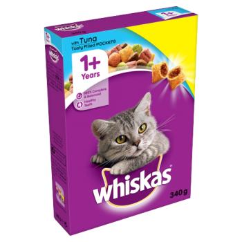 Whiskas Adult 1+ Complete Dry Cat Food with Tuna 340g