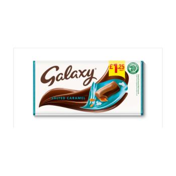 Galaxy Salted Caramel & Milk Chocolate Block Bar 135g