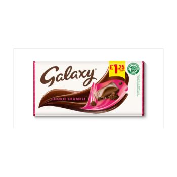 Galaxy Cookie Crumble & Milk Chocolate Block Bar 114g