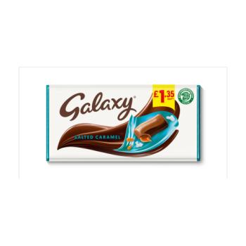 Galaxy Salted Caramel & Milk Chocolate Block Bar £1.35 PMP 135g